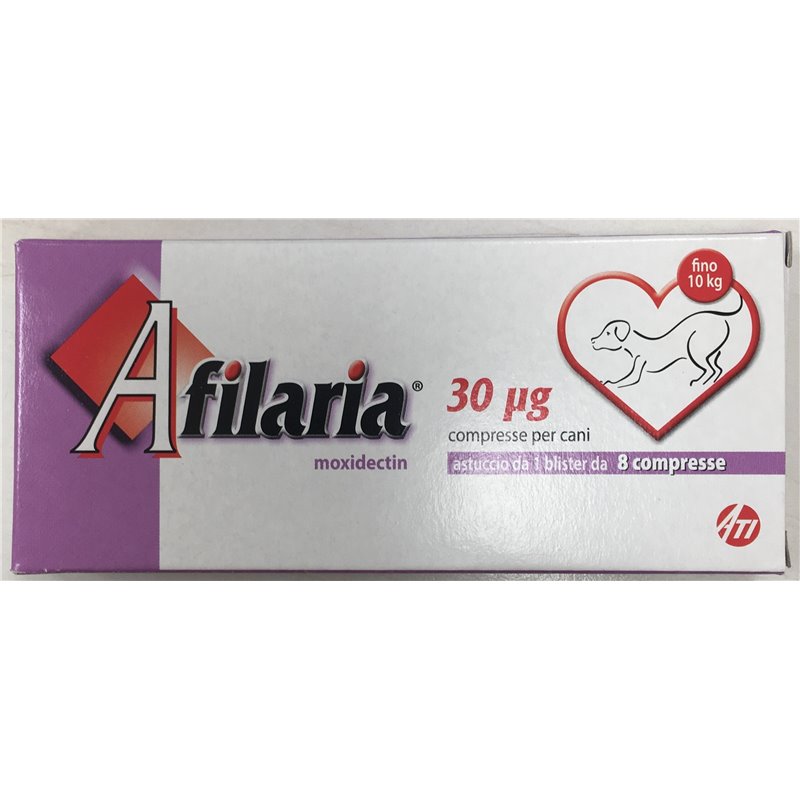 AFILARIA 8 CPR 30 MCG FINO A 10 KG