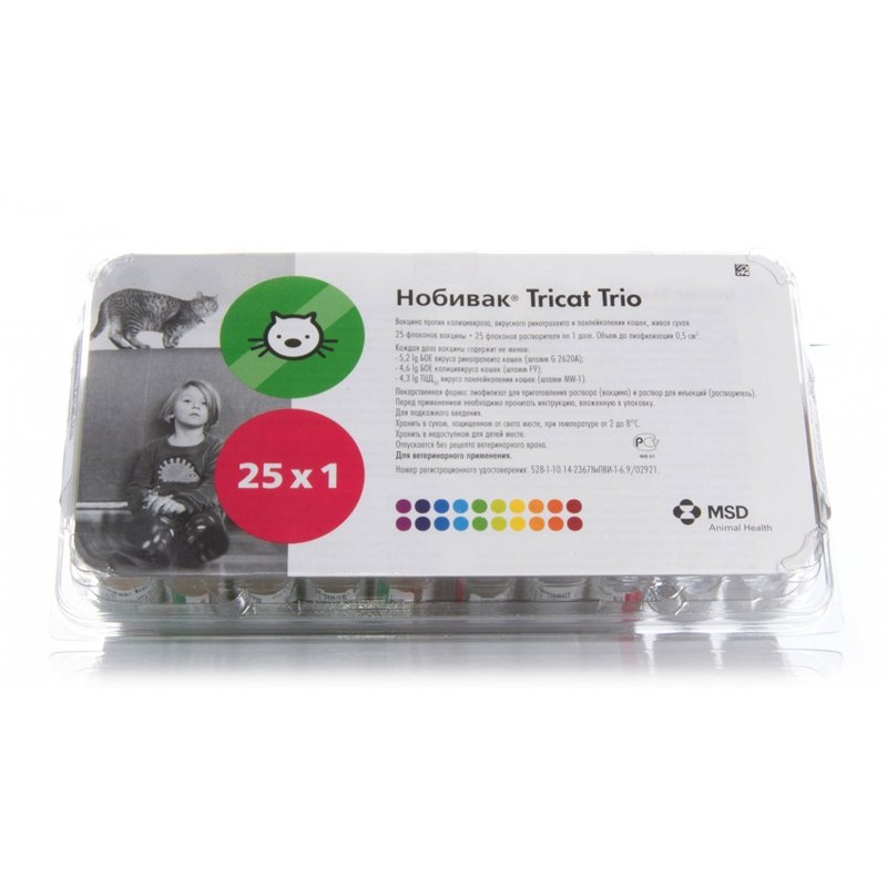 NOBIVAC TRICAT TRIO 25X1DS 25X1ML SOLV. NOBIVAC TRICAT TRIO 25X1DS 25X1ML SOLV.