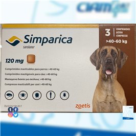 SIMPARICA 120 MG 3 CPR 40-60 KG