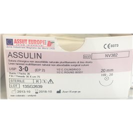 ASSUT - ASSULIN 1/2C CILINDRICO 20MM USP3/0 75 CM NV382