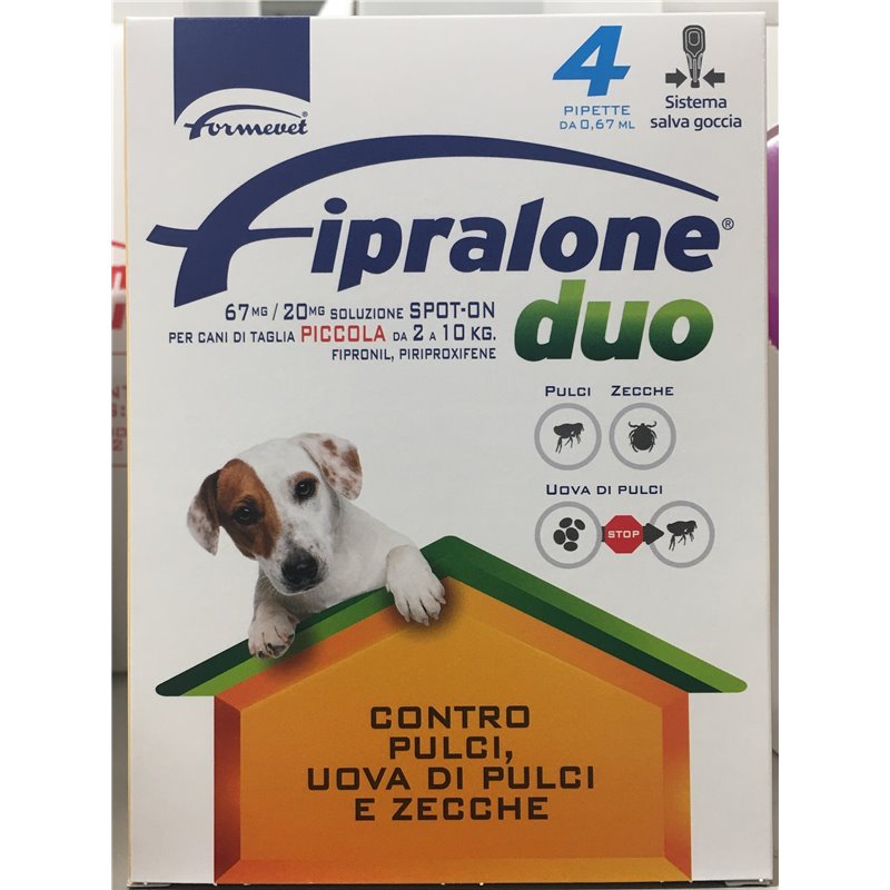 FIPRALONE DUO CANE TP 2/10 KG 4 PIP ARA