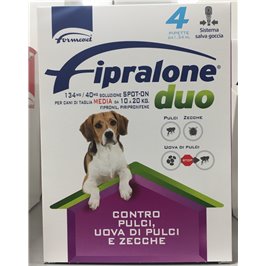 FIPRALONE DUO CANE TM 10/20 KG 4 PIP VIO