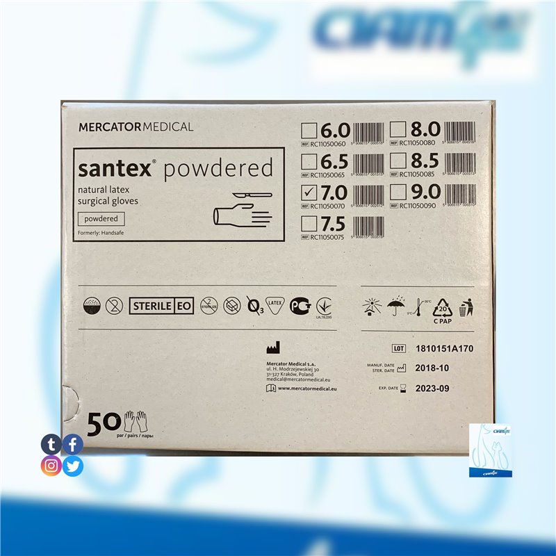 GUANTO CHIRURGICO MERCATOR C/TALCO N. 7