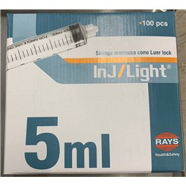 SIRINGA INJ-LIGHT STERILE 5ml LL 100PZ NO AGO