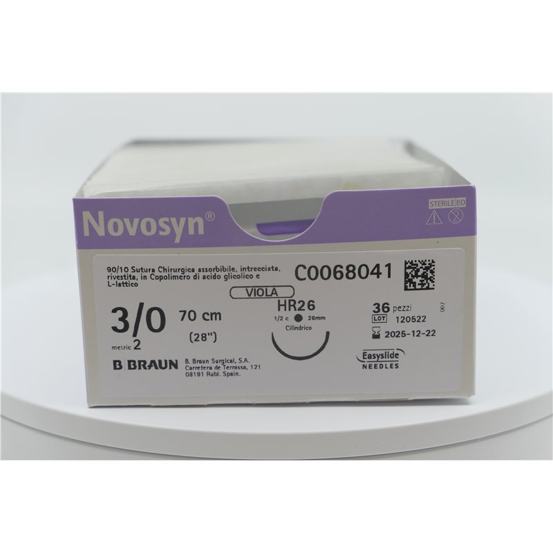 NOVOSYN VIOLA 3/0 (2) 70CM HR26 1PZ