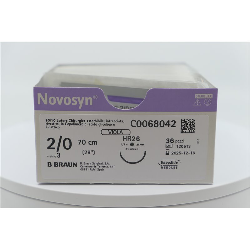 NOVOSYN VIOLA 2/0 (3) 70CM HR26 1PZ