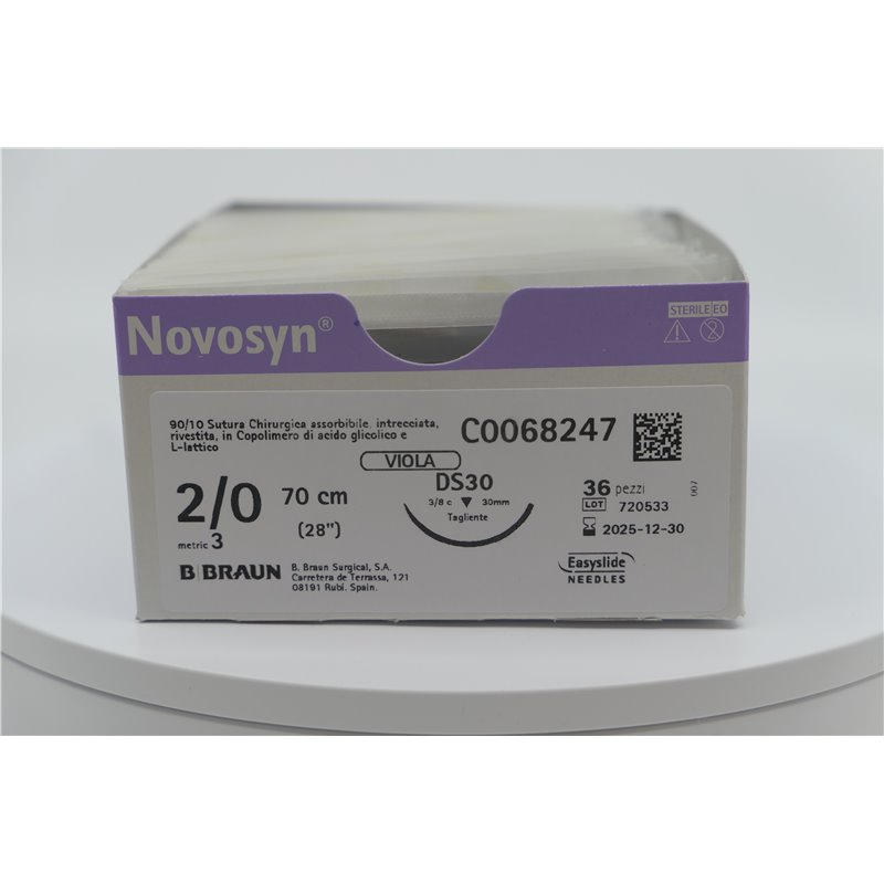 NOVOSYN VIOLA 2/0 (3) 70CM DS30 1PZ