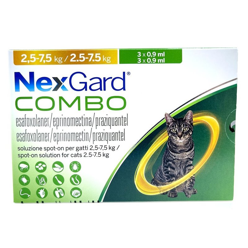 NEXGARD COMBO 0,9 ML 3 APPL - 2,7-7,5 KG