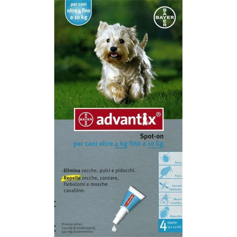 Advantix Spot On per cani da 4 a 10 kg.