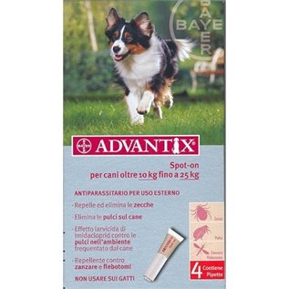Advantix Spot On per cani da 10 a 25 kg.