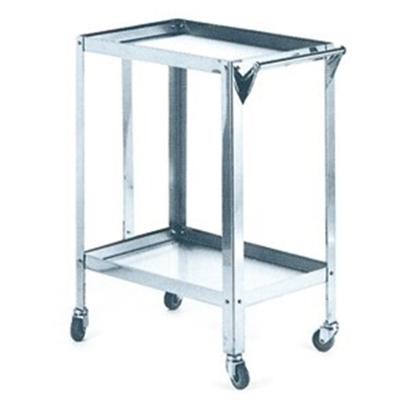 CARRELLO PORTA FERRI INOX 2 PIANI CM 60 x 40 x 80 H