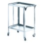 CARRELLO PORTA FERRI INOX 2 PIANI CM 60 x 40 x 80 H