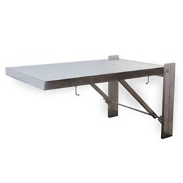 TAVOLO VISITA INOX A PARETE 50 x 50 CM