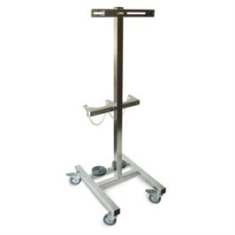 STATIVO INOX ANESTESIA CON PORTA BOMBOLE