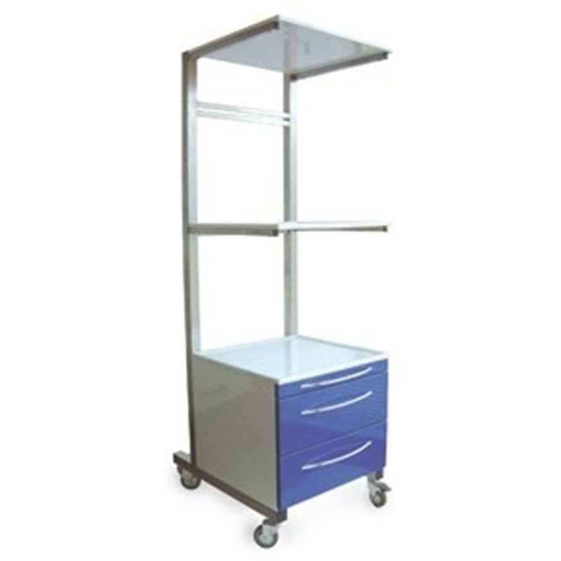 CARRELLO PER ANESTESIA INOX - FOSCHI