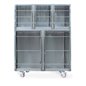 GABBIA DEGENZA INOX - COMPOSIZIONE 2 C2+A3 PIU' CARRELLO