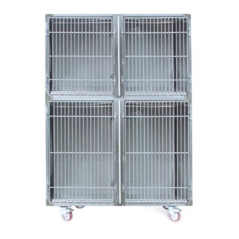 GABBIA DEGENZA INOX - COMPOSIZIONE 3 C2+B2 PIU' CARRELLO