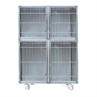 GABBIA DEGENZA INOX - COMPOSIZIONE 3 C2+B2 PIU' CARRELLO