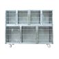 GABBIA DEGENZA INOX - COMPOSIZIONE 4 B1+B2+2XA1+A2 PIU' CARRELLO
