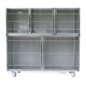GABBIA DEGENZA INOX - COMPOSIZIONE 5 D2+B1+B2 PIU' CARRELLO