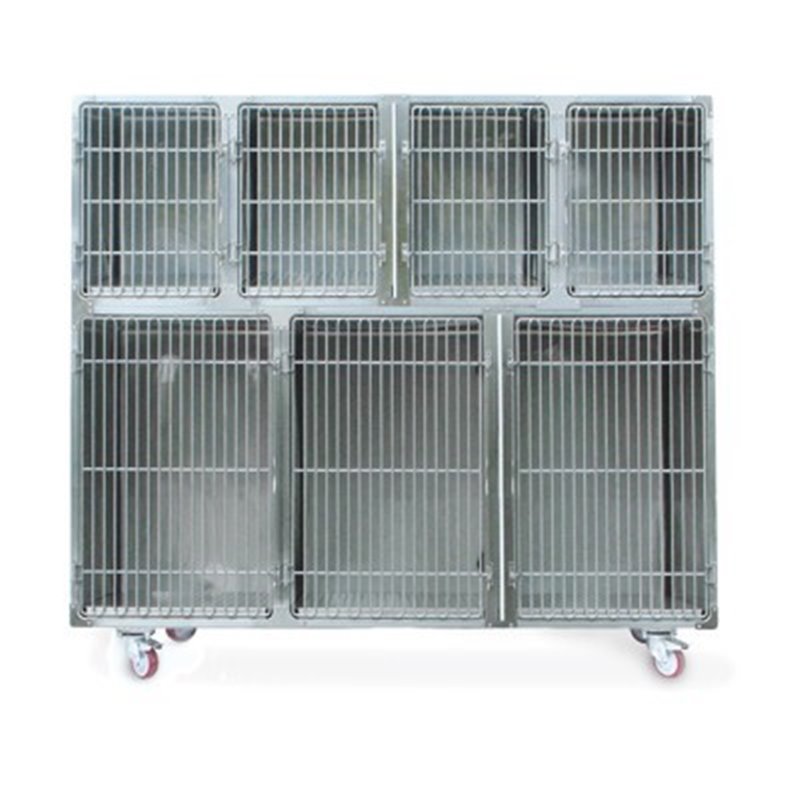 GABBIA DEGENZA INOX - COMPOSIZIONE 6 A2+2A1+C2+C1 PIU' CARRELLO