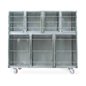 GABBIA DEGENZA INOX - COMPOSIZIONE 6 A2+2A1+C2+C1 PIU' CARRELLO