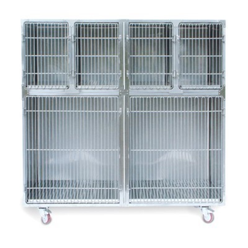 GABBIA DEGENZA INOX - COMPOSIZIONE 7 A2+2A1+D2 PIU' CARRELLO