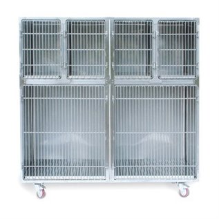 GABBIA DEGENZA INOX - COMPOSIZIONE 7 A2+2A1+D2 PIU' CARRELLO