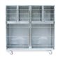 GABBIA DEGENZA INOX - COMPOSIZIONE 7 A2+2A1+D2 PIU' CARRELLO