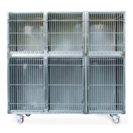 GABBIA DEGENZA INOX - COMPOSIZIONE 8 B1+B2+C1+C2 PIU' CARRELLO