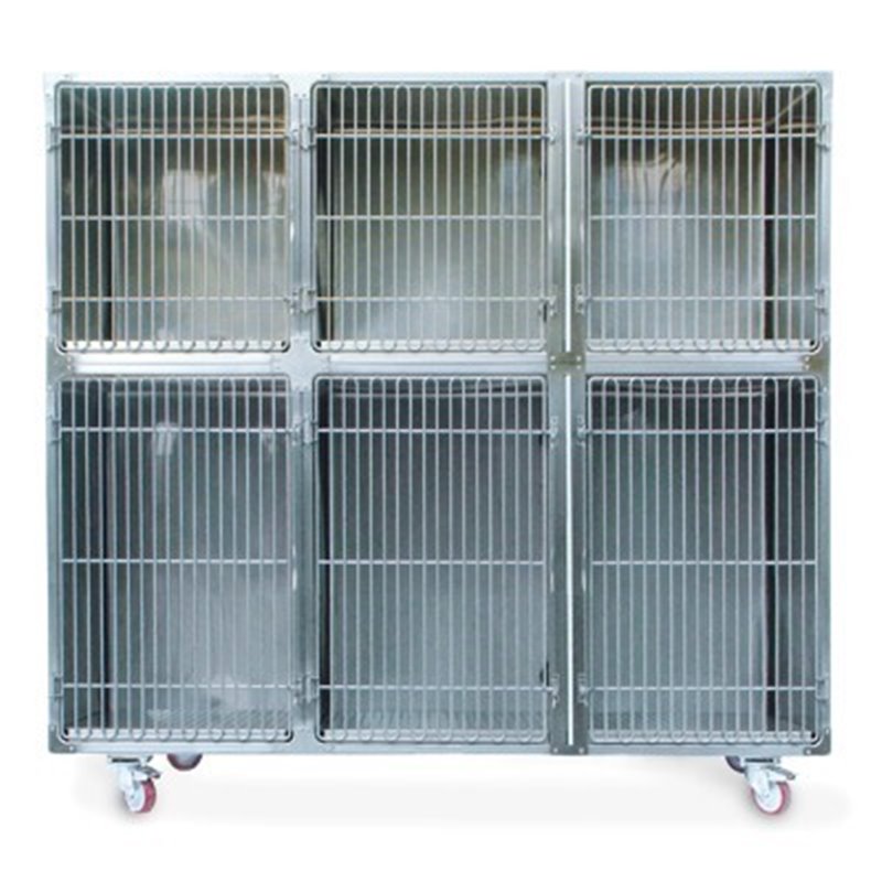 GABBIA DEGENZA INOX - COMPOSIZIONE 8 B1+B2+C1+C2 PIU' CARRELLO