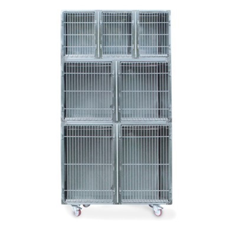 GABBIA DEGENZA INOX - COMPOSIZIONE 9 A3+B2+C2 PIU' CARRELLO
