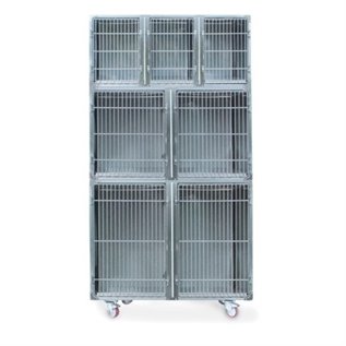 GABBIA DEGENZA INOX - COMPOSIZIONE 9 A3+B2+C2 PIU' CARRELLO
