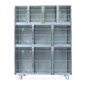GABBIA DEGENZA INOX - COMPOSIZIONE  10 A2+2A1+B1+B2+C1+C2 PIU' CARRELLO