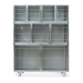 GABBIA DEGENZA INOX - COMPOSIZIONE 11 A2+2A1+B1+B2+D2 PIU' CARRELLO