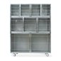 GABBIA DEGENZA INOX - COMPOSIZIONE 11 A2+2A1+B1+B2+D2 PIU' CARRELLO