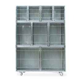 GABBIA DEGENZA INOX - COMPOSIZIONE 12 A2+2A1+C1+C2+D2 PIU' CARRELLO