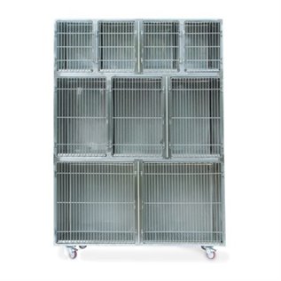 GABBIA DEGENZA INOX - COMPOSIZIONE 12 A2+2A1+C1+C2+D2 PIU' CARRELLO