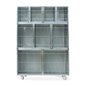 GABBIA DEGENZA INOX - COMPOSIZIONE 12 A2+2A1+C1+C2+D2 PIU' CARRELLO