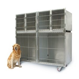 GABBIA DEGENZA: CARRELLO INOX 96,6 CM