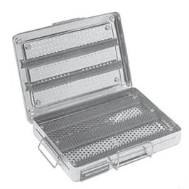 SCATOLA PER STERILIZZAZIONE A VAPORE 380 x 260 x 55 MM - LINEA FERRI TEDESCHI