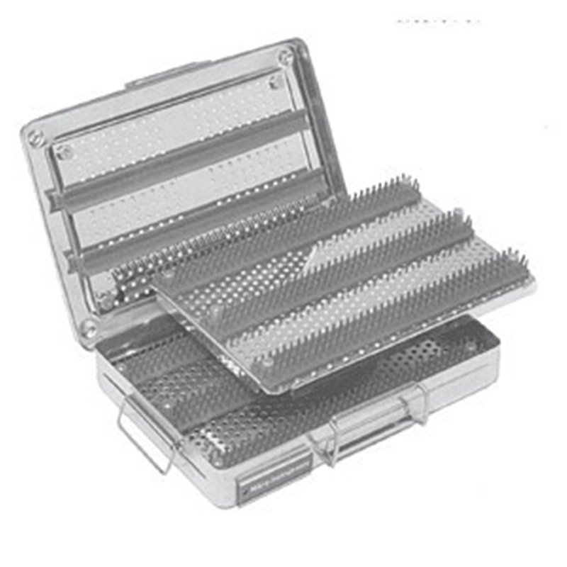 SCATOLA PER STERILIZZAZIONE A VAPORE CON DOPPIO VASSOIO 380 x 260 x 65 MM - LINEA FERRI TEDESCHI