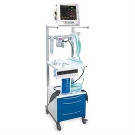 APPARECCHIO ANESTESIA SU CARRELLO con circuito aperto/chiuso-Versione PLUS